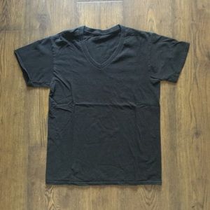 Plain black V-neck T-shirt